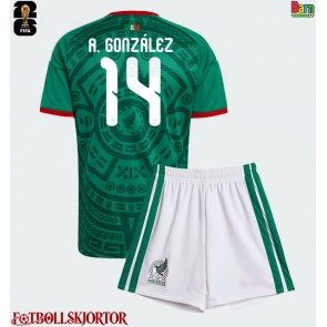 Mexiko Armando Gonzalez #14 Hemmakläder Barn VM 2026 Kortärmad (+ Korta byxor)